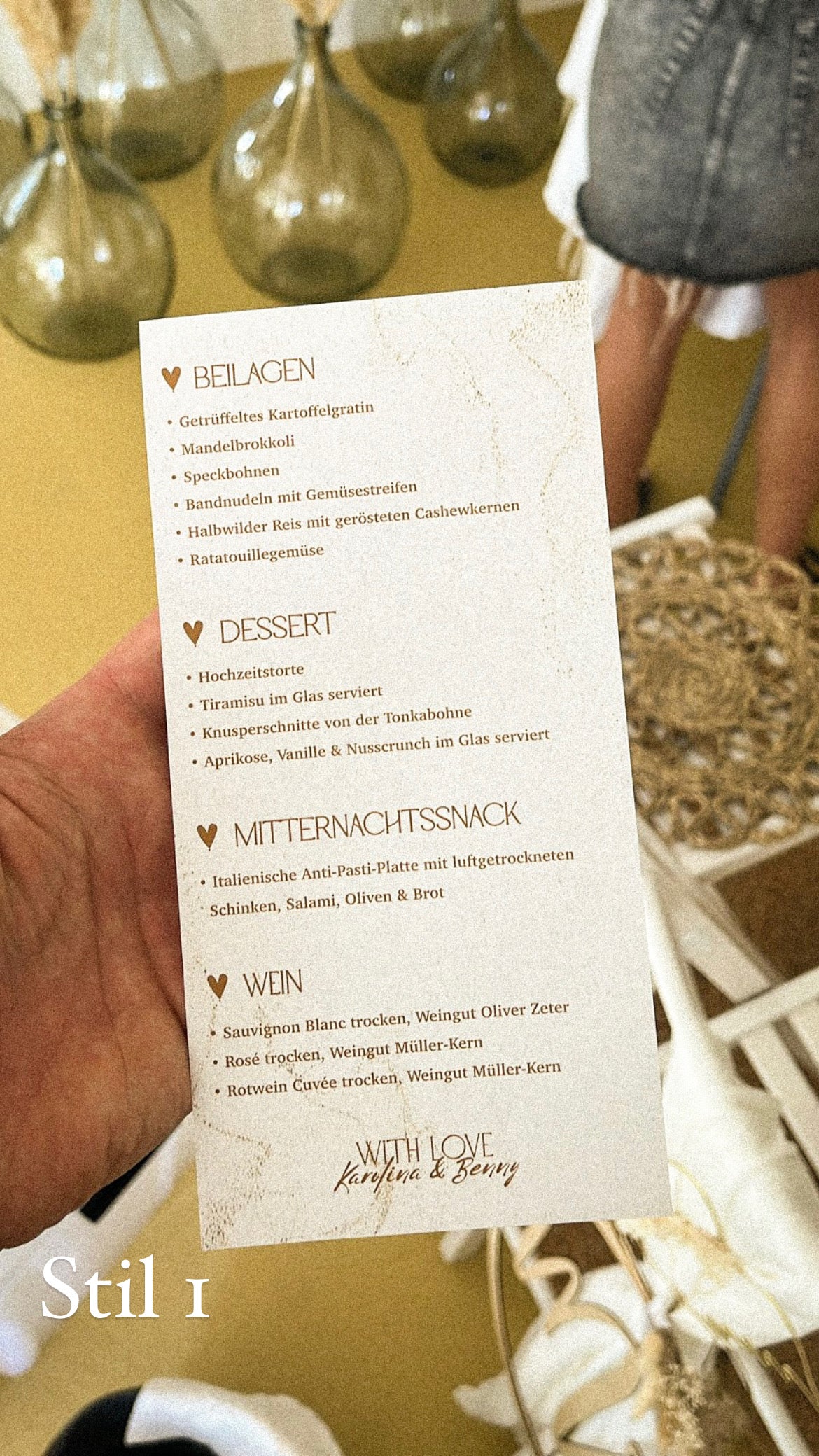 Papeterie - Menükarten