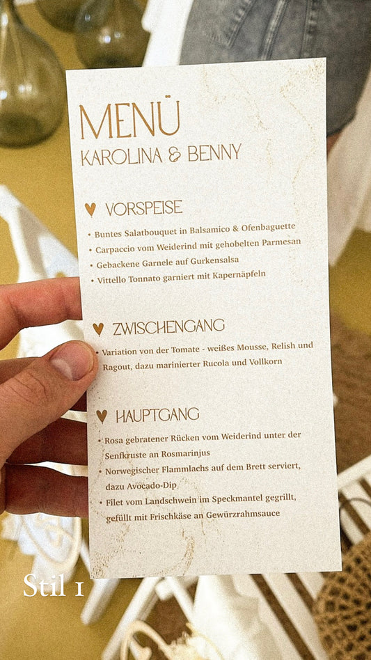 Papeterie - Menükarten